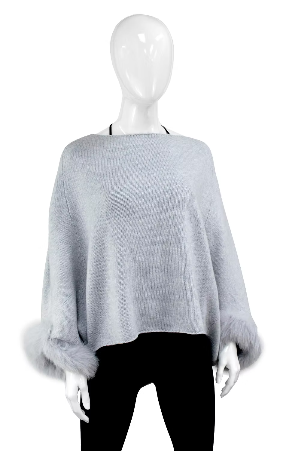 Tiffany Fur Trim Poncho