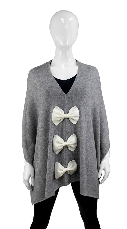 All Wrapped Up Cashmere Bow Poncho