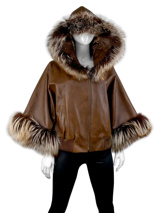 Melrose Fox Fur Trimmed Jacket