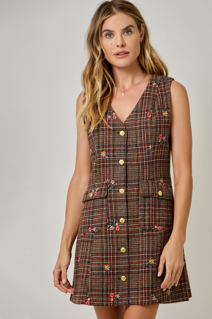 Autumn Glen Plaid Vest Dress
