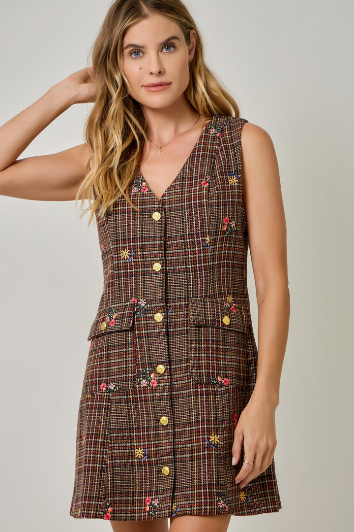 Autumn Glen Plaid Vest Dress