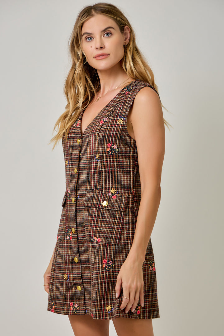 Autumn Glen Plaid Vest Dress