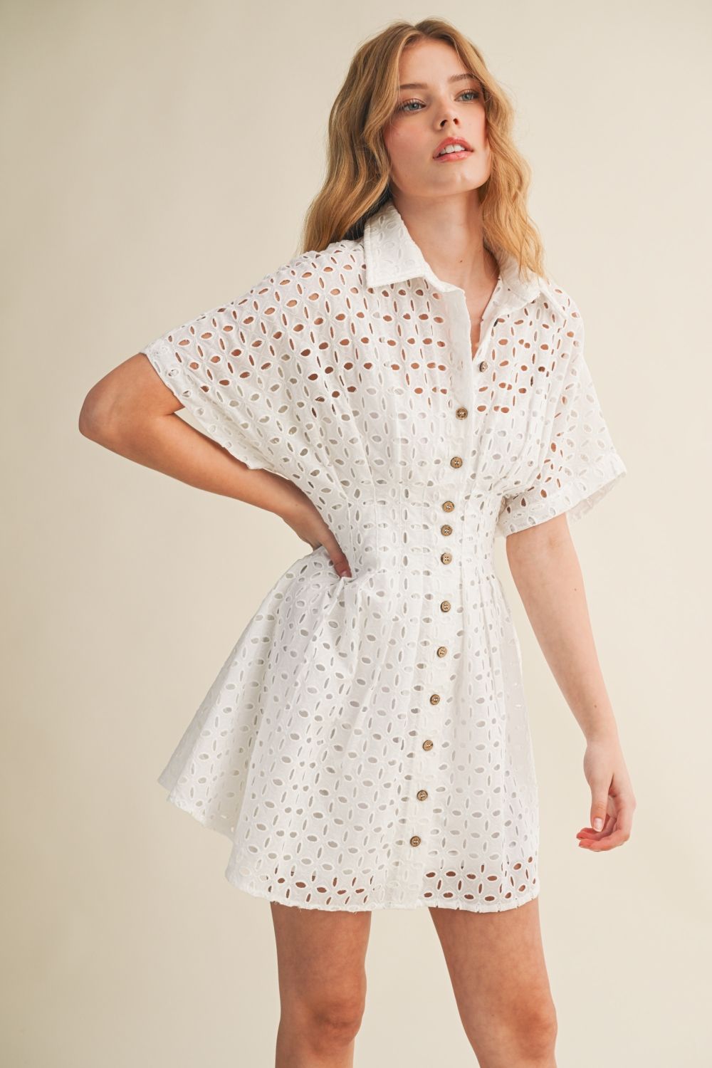 Sawyer Eyelet Shirt Dress