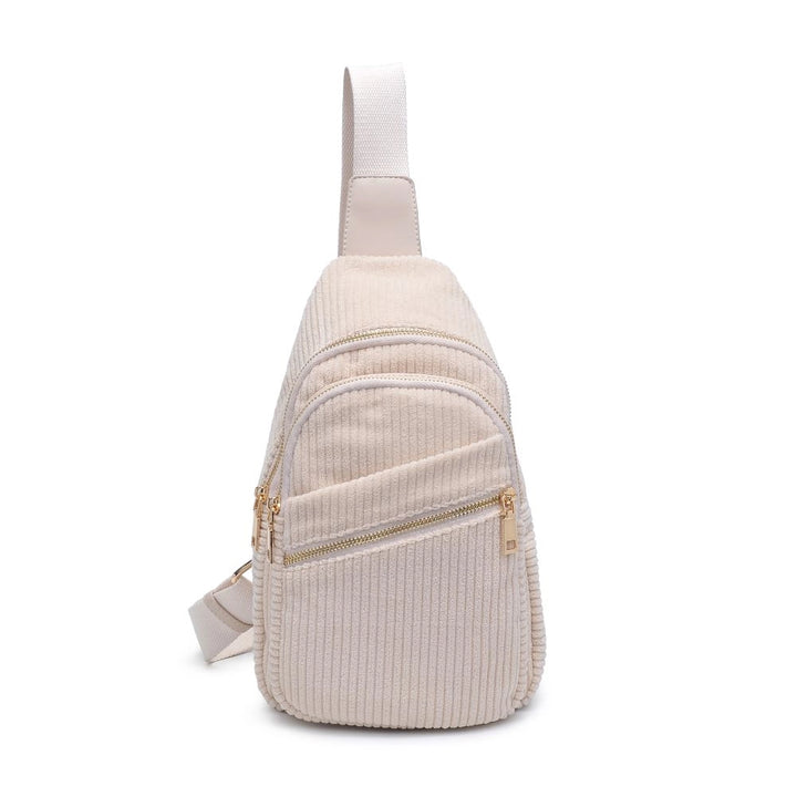 Zoe Corduroy Backpack, Cream