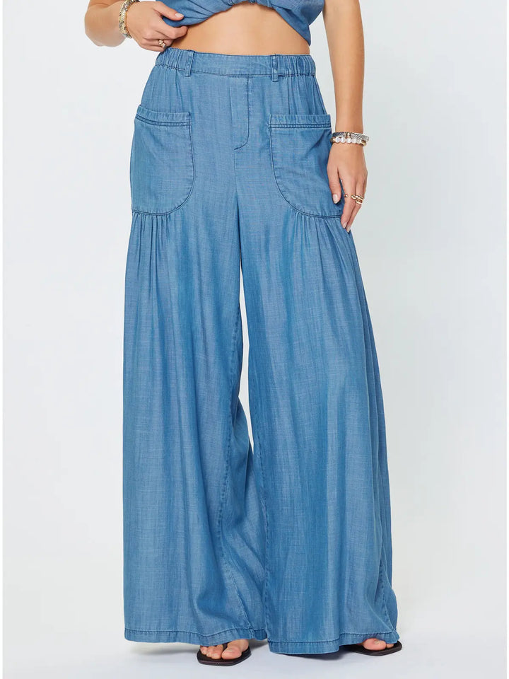 Chambray Skies Palazzo Pant
