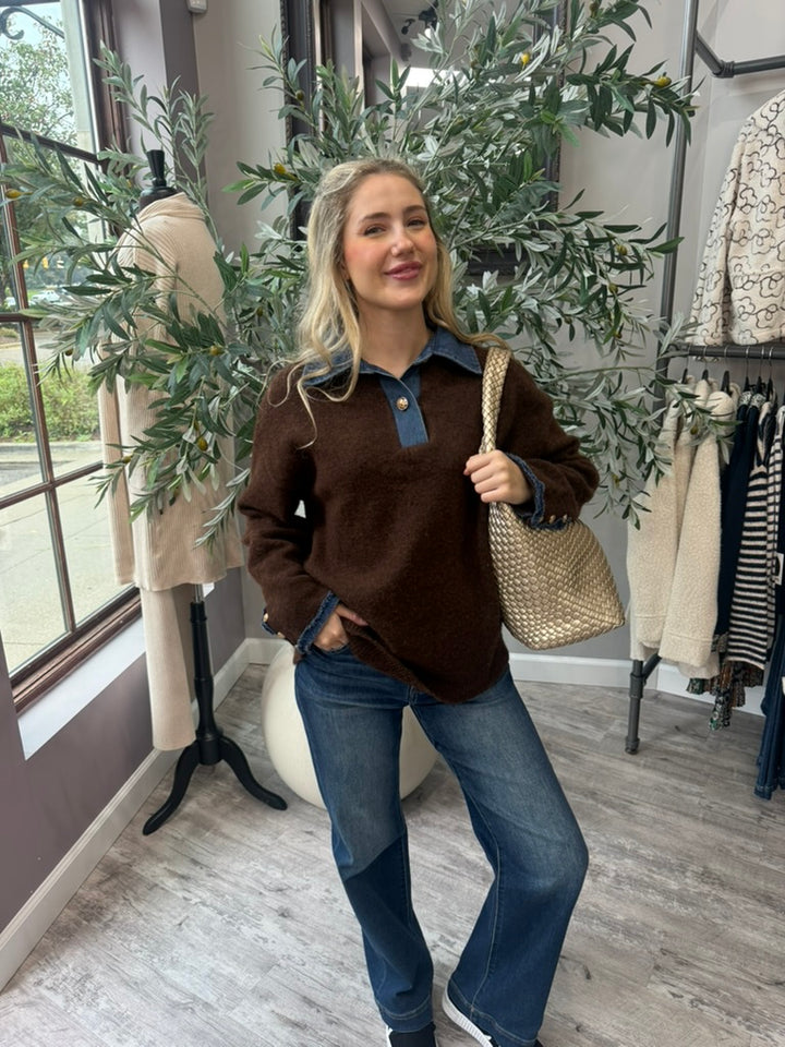 Cocoa Contrast Sweater