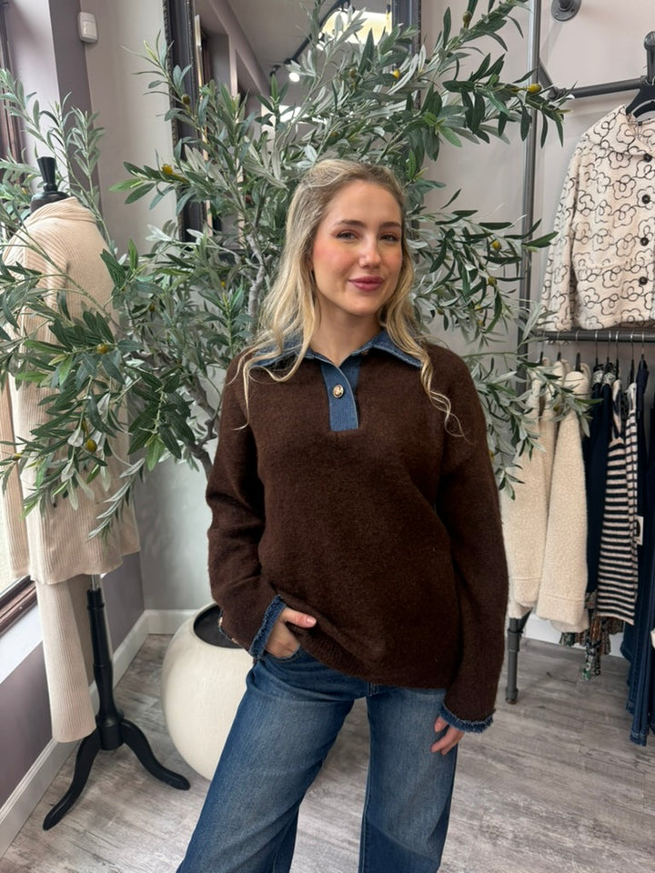 Cocoa Contrast Sweater