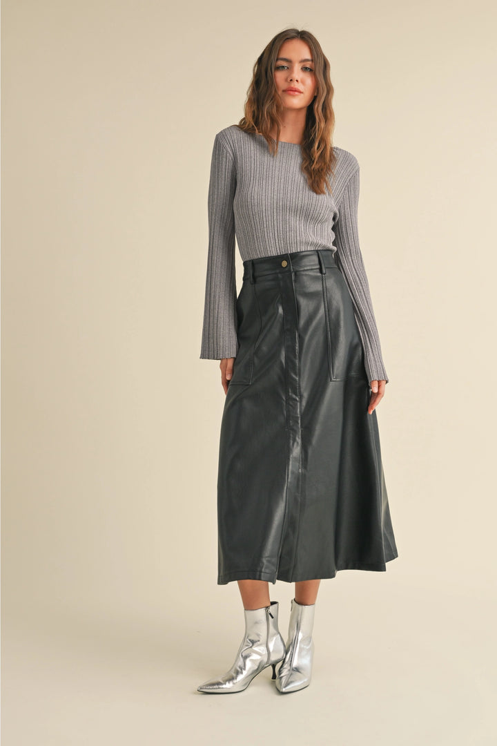 Alina Faux Leather Skirt