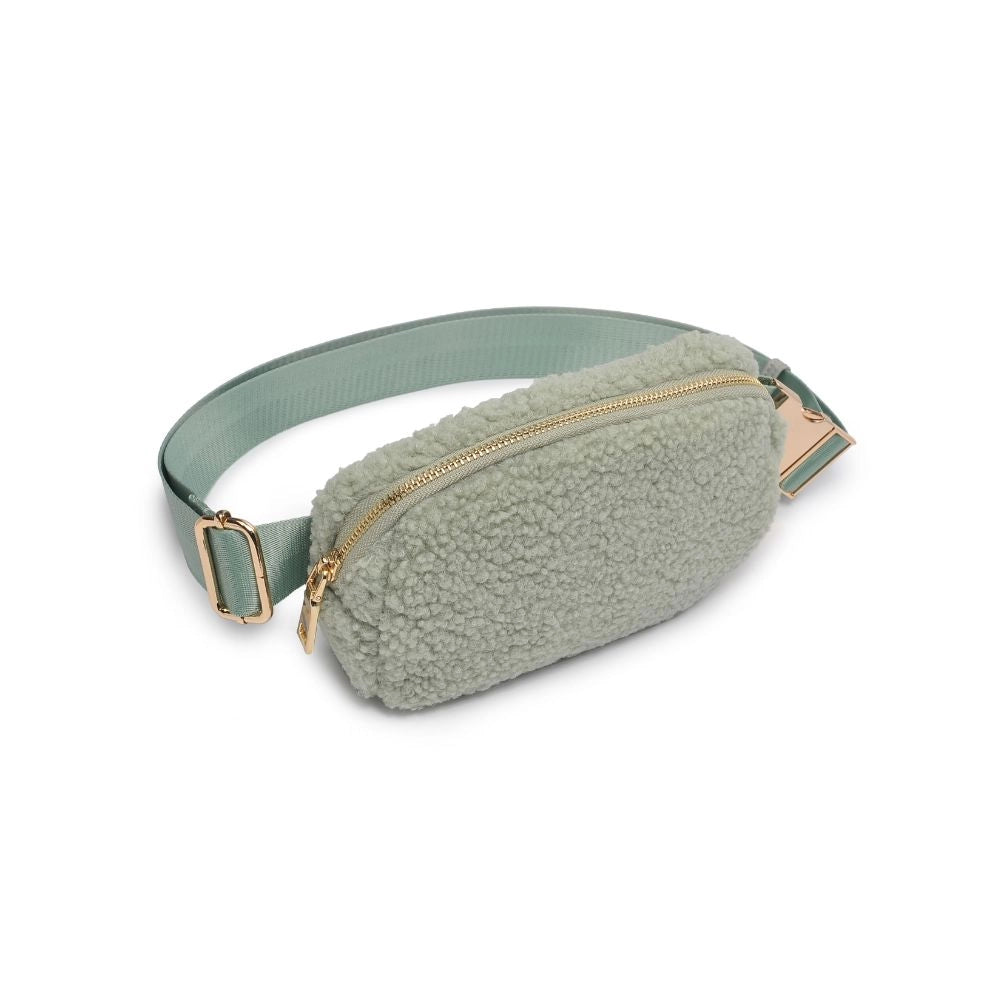 Santi Sherpa Belt Bag, Sage