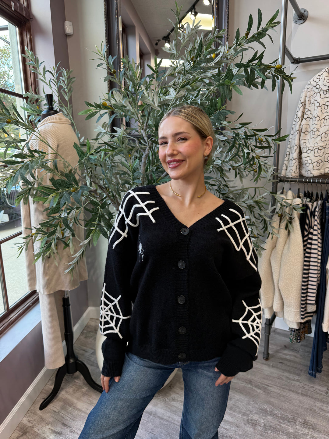 Spooky Spiderwebs Cardigan