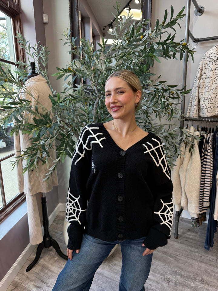 Spooky Spiderwebs Cardigan