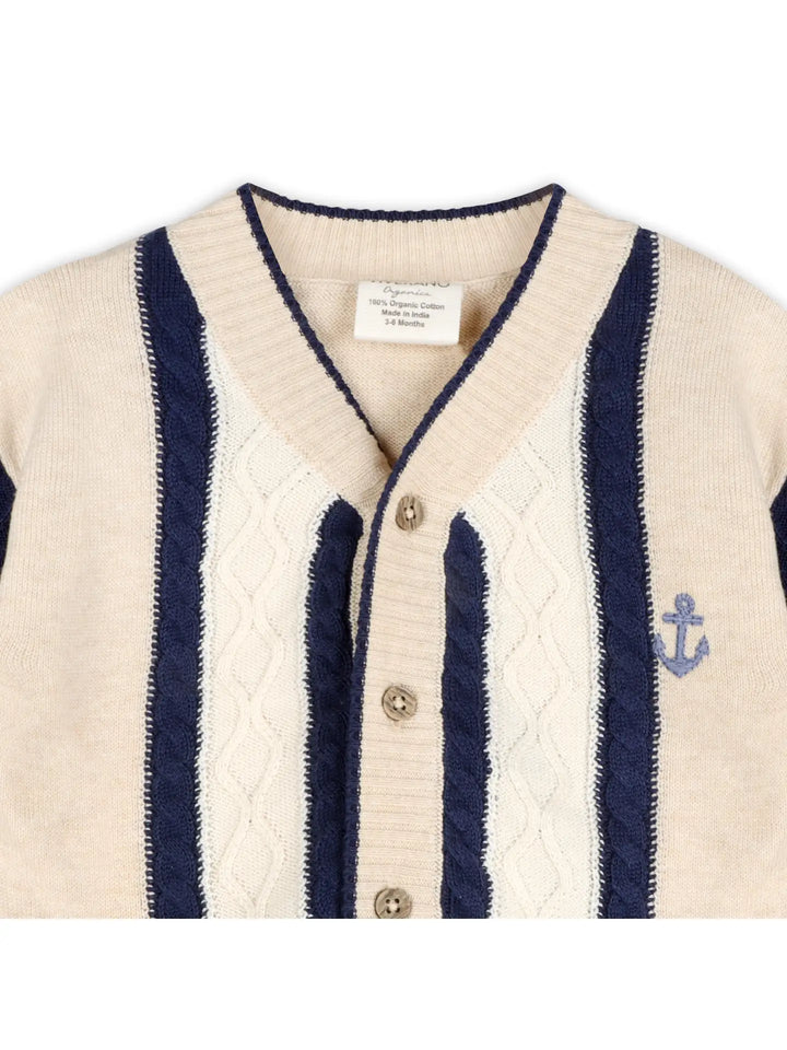 Anchor Stripe Baby Cardigan