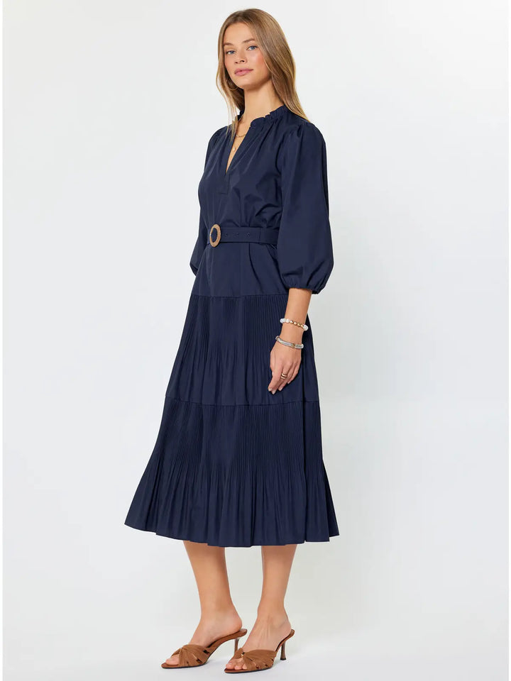Polished Poplin Midi Dress
