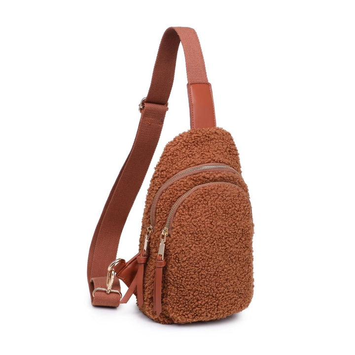 Kori Sherpa Sling Backpack, Tan