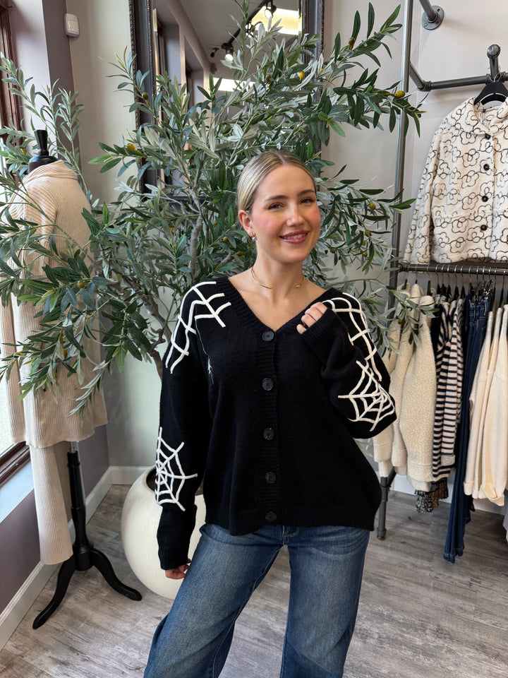 Spooky Spiderwebs Cardigan