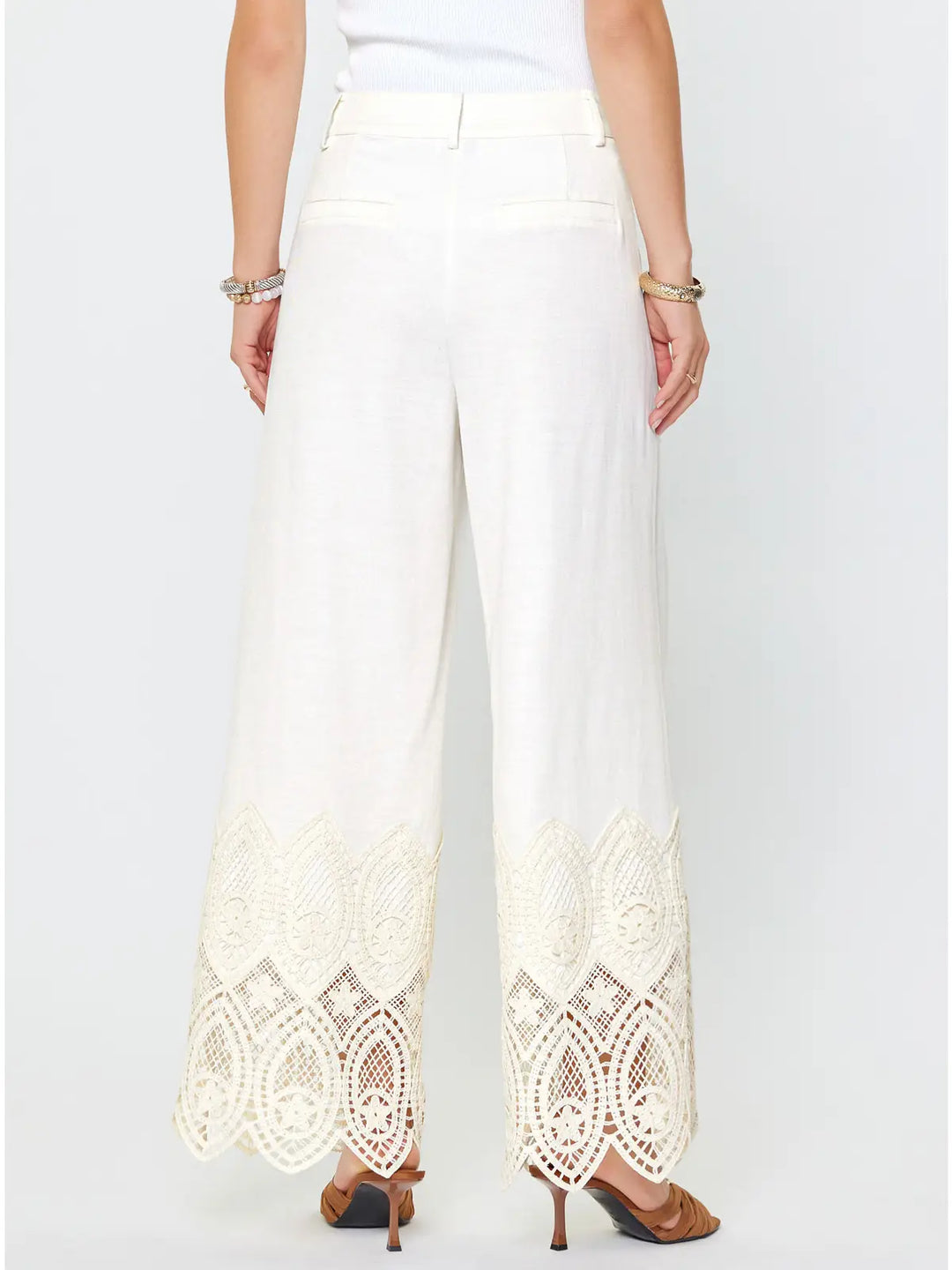 Veranda Views Crochet Hem Pant