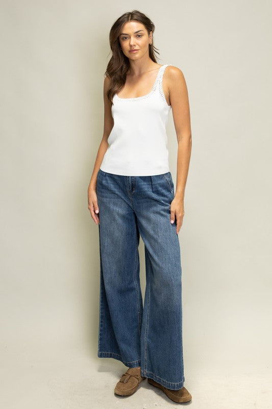 Crochet Square Neck Tank