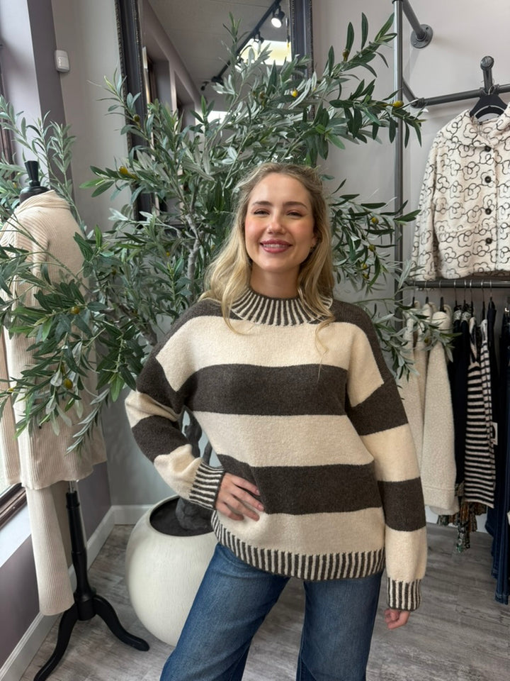Ski Lodge Striped Pullover
