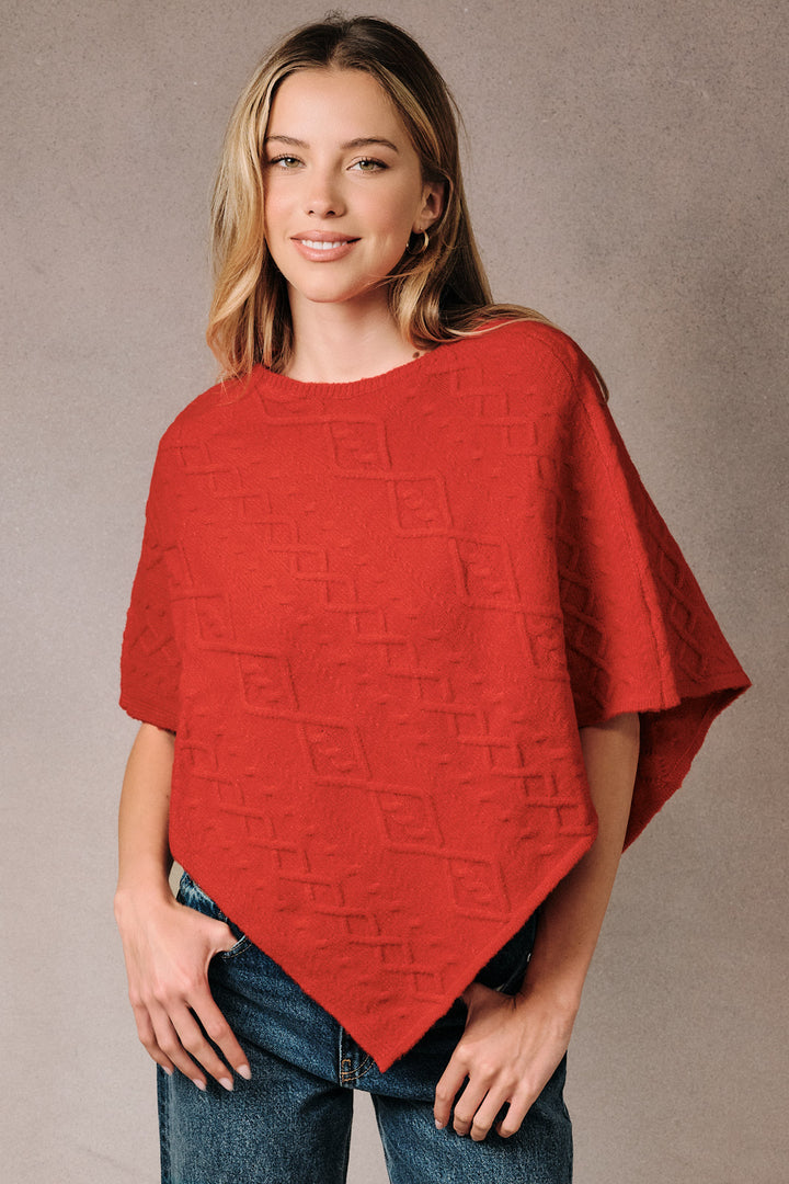 Heritage Cable Knit Poncho