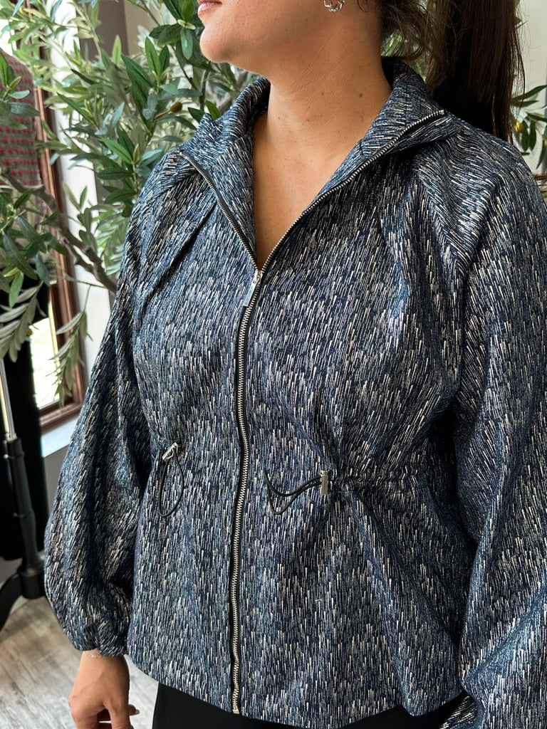 Silver Shimmer Denim Jacket