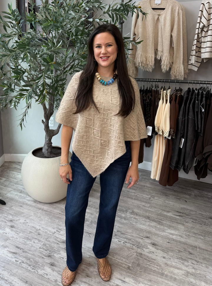 Heritage Cable Knit Poncho