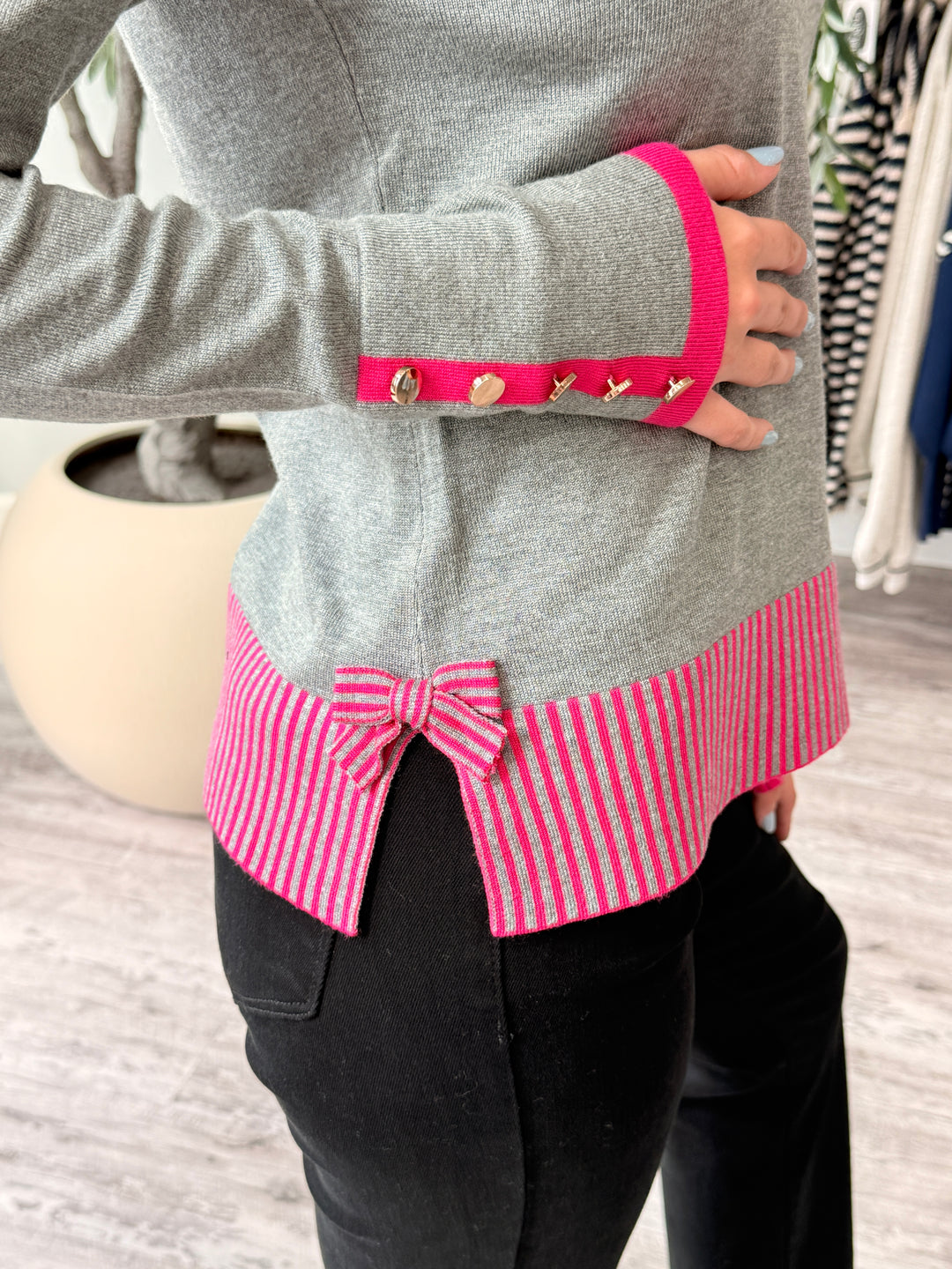 Sweetly Trimmed Sweater