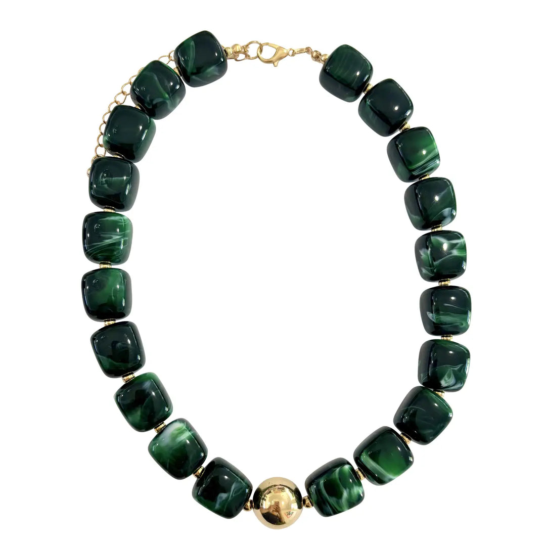 Muse Chunky Necklace, Emerald