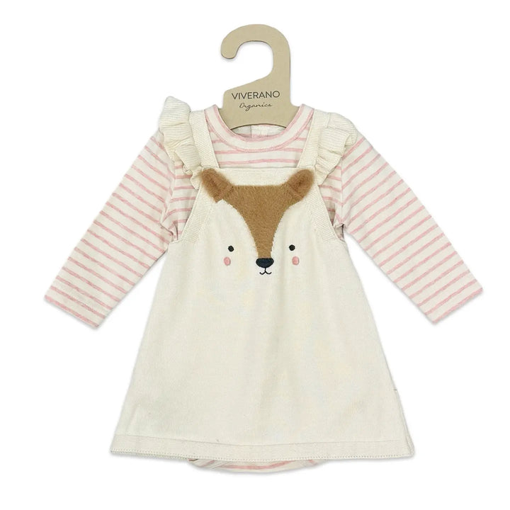 Furry Fox Baby Dress Set
