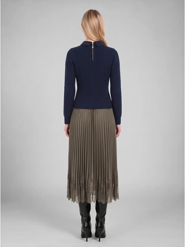 Opaline Jeweled Collar Sweater