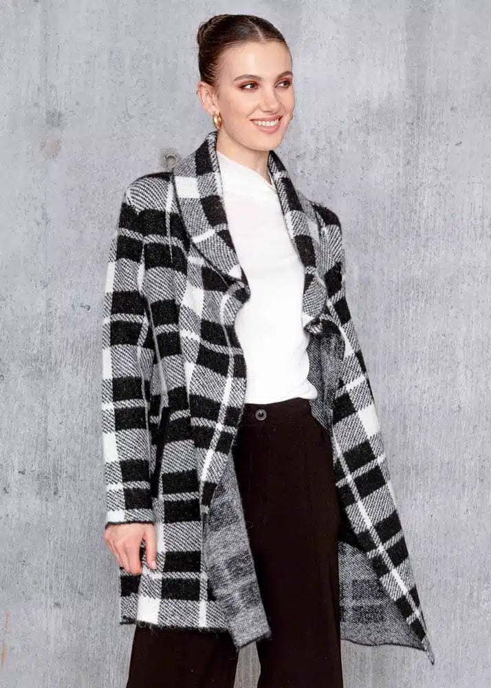 Fireside Long Plaid Cardigan