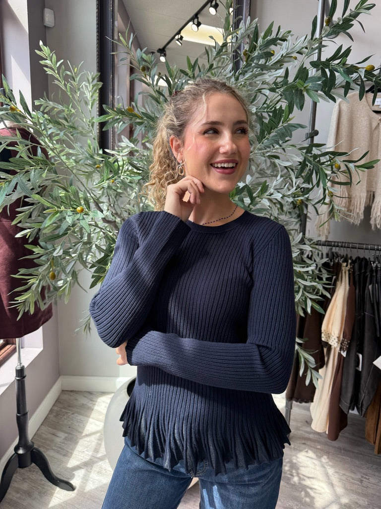 Pleated Perfection Sweater