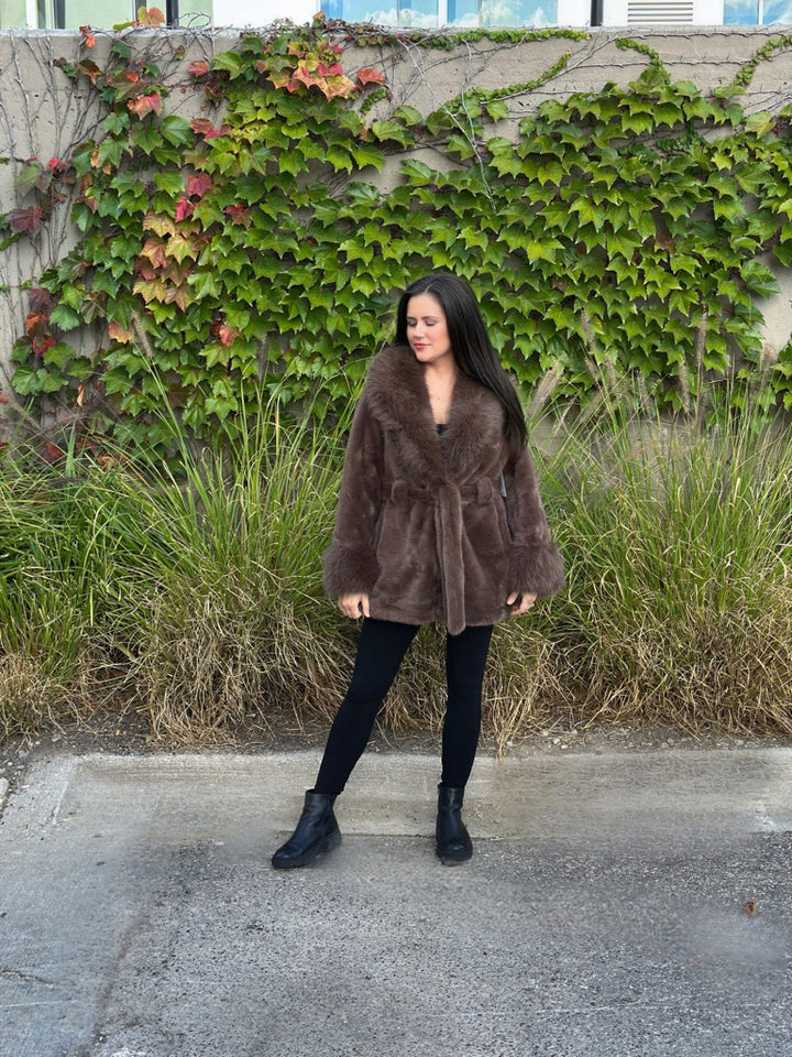 London Wrap Fur Coat