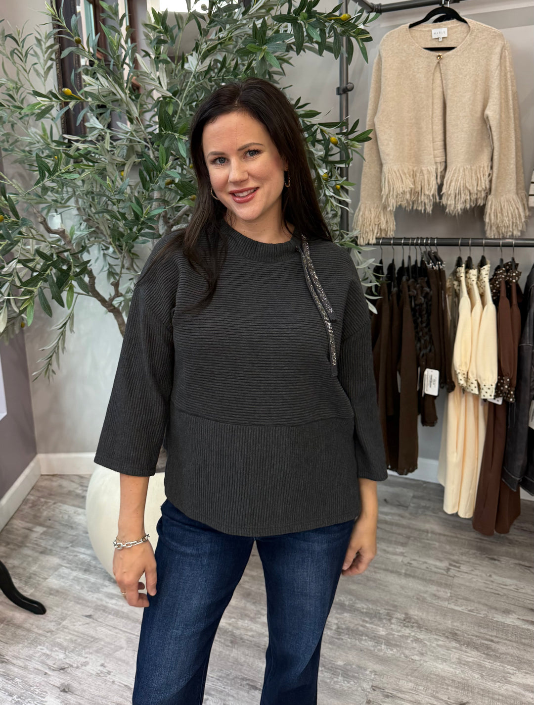 A Little Sparkle 3/4 Sleeve Top