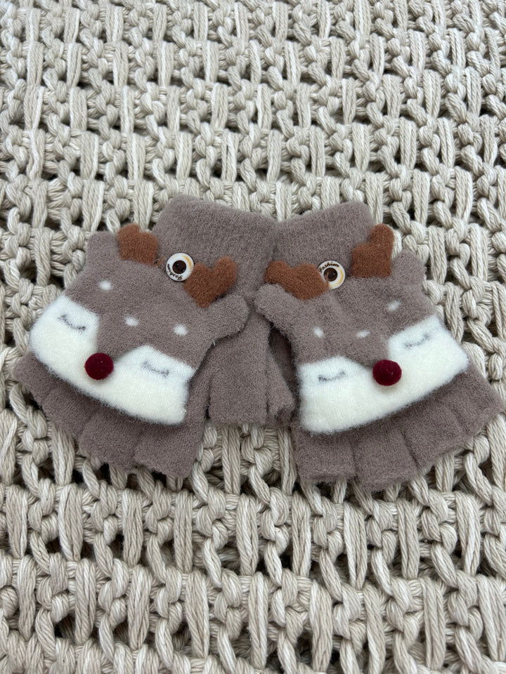 Clarice Reindeer Kids Gloves