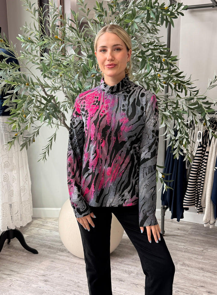 Fierce in Fuchsia Turtleneck