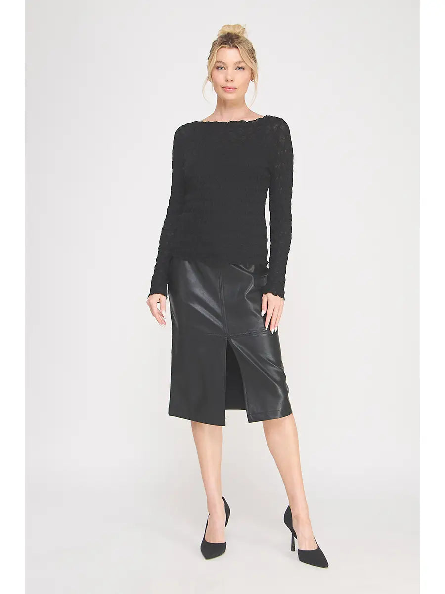 Diamond Mesh Layering Top
