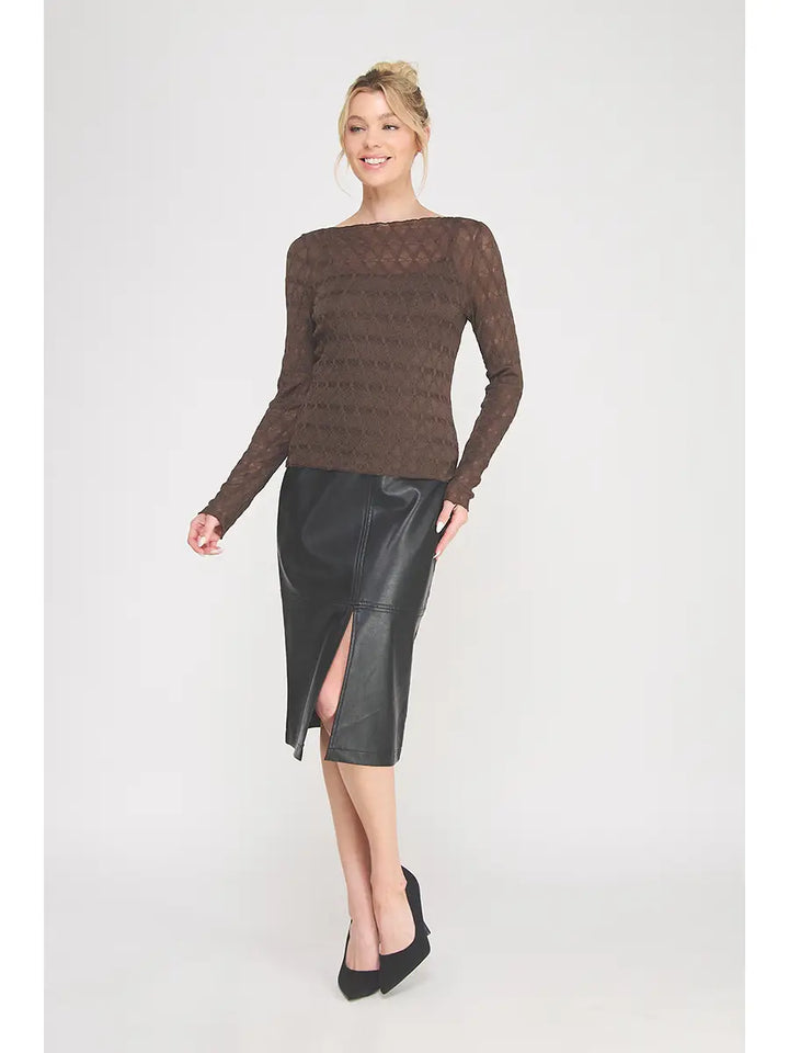 Diamond Mesh Layering Top