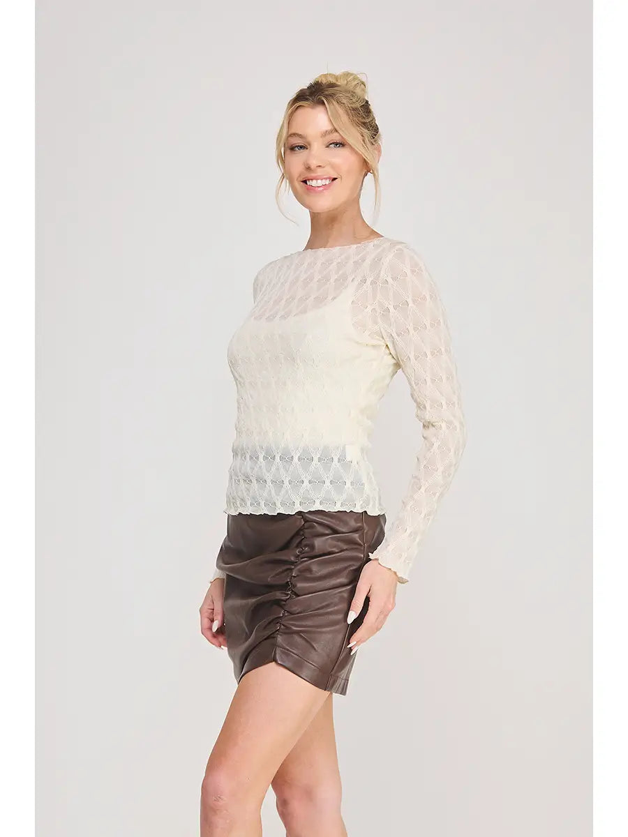 Diamond Mesh Layering Top