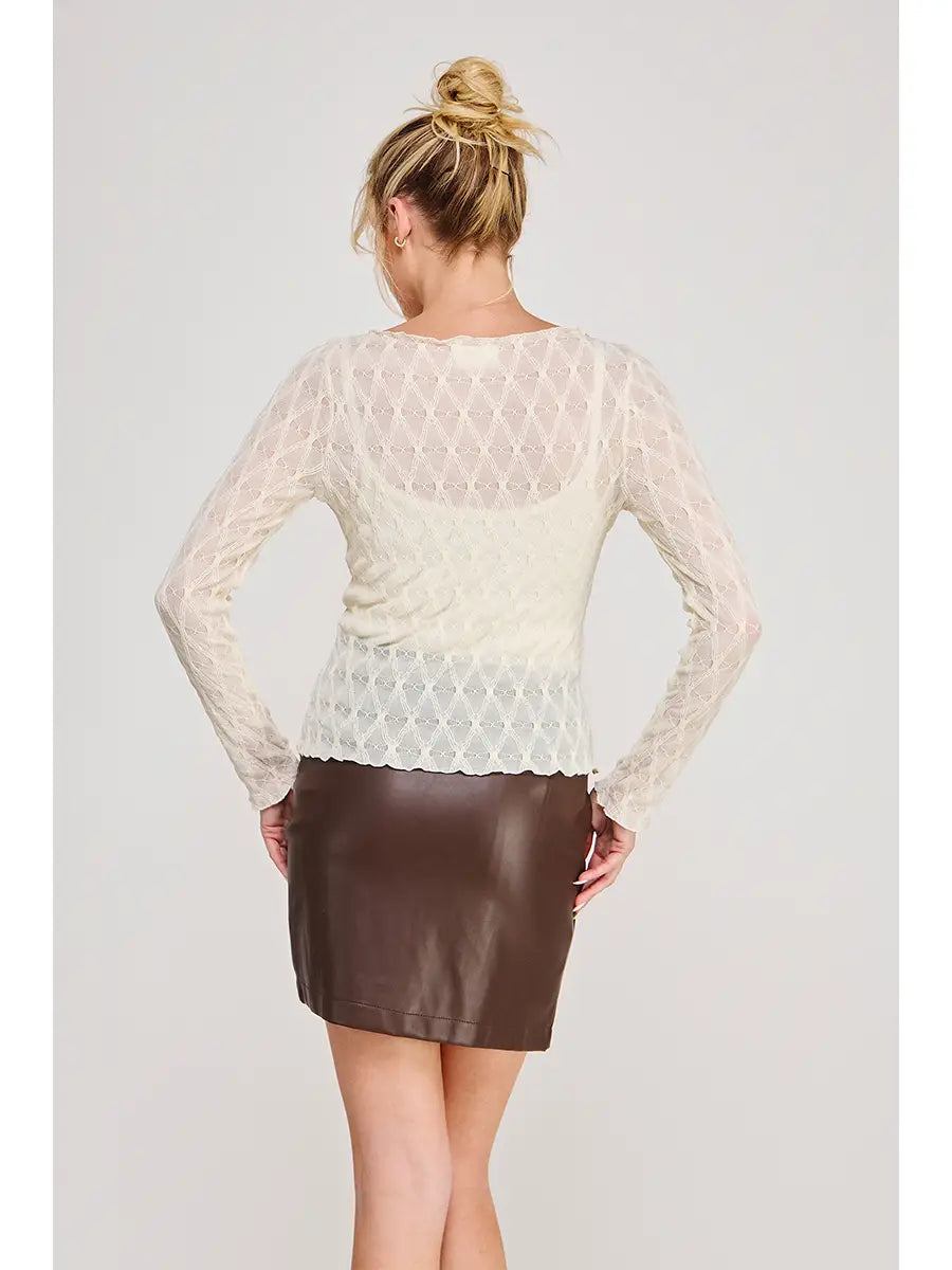Diamond Mesh Layering Top
