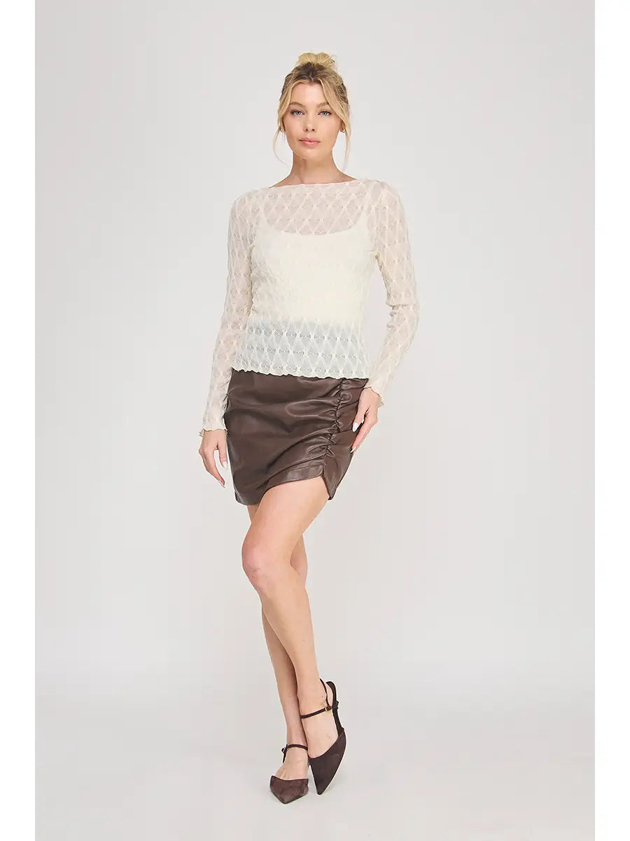 Diamond Mesh Layering Top