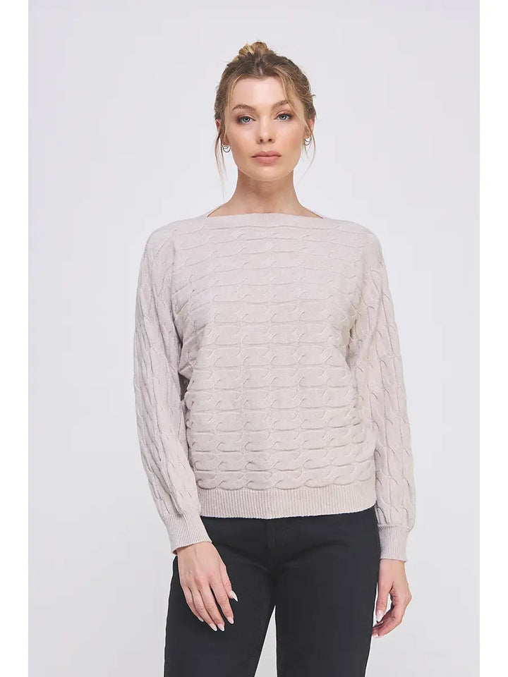 Cable Knit Dolman Sweater