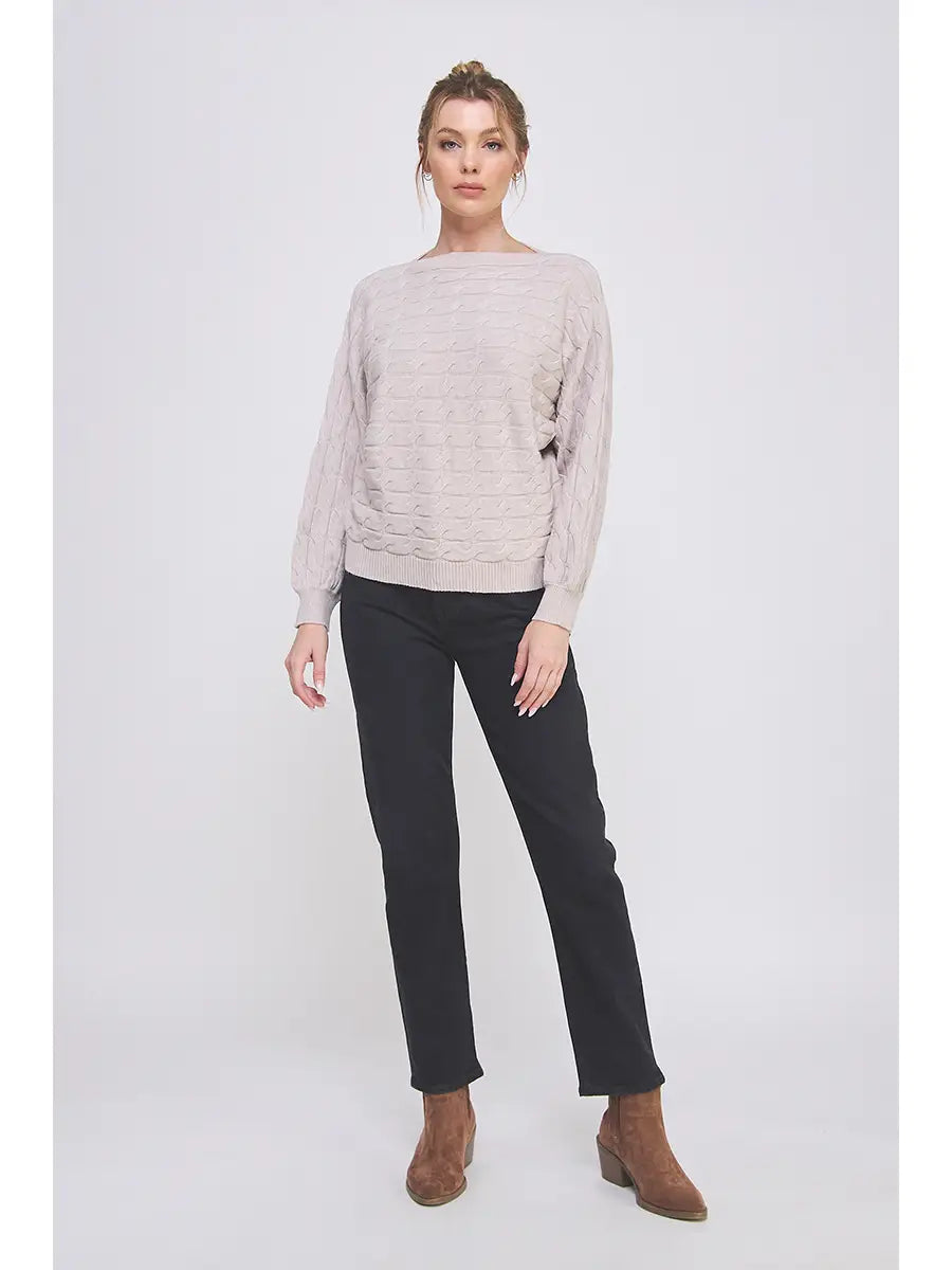 Cable Knit Dolman Sweater