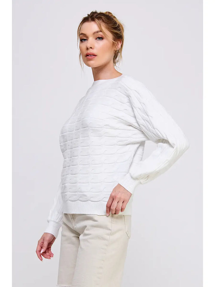 Cable Knit Dolman Sweater