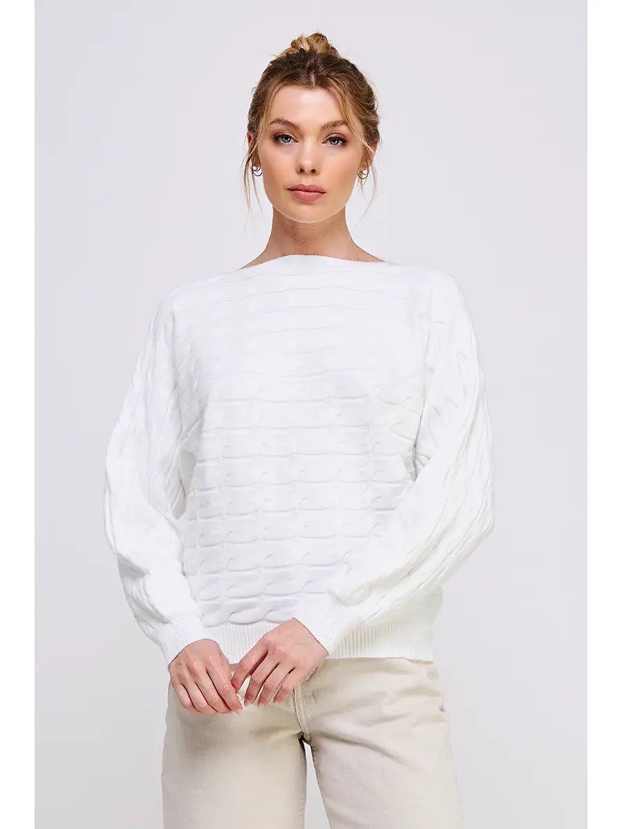 Cable Knit Dolman Sweater