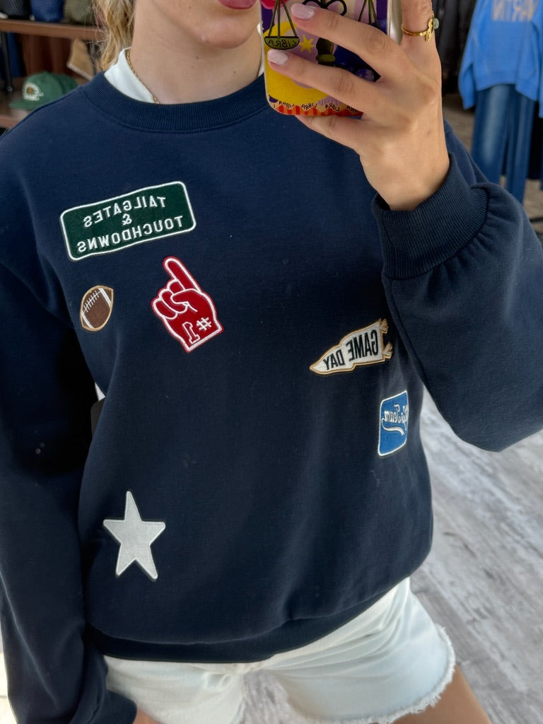 Boyfriend Patch Sweatshirt