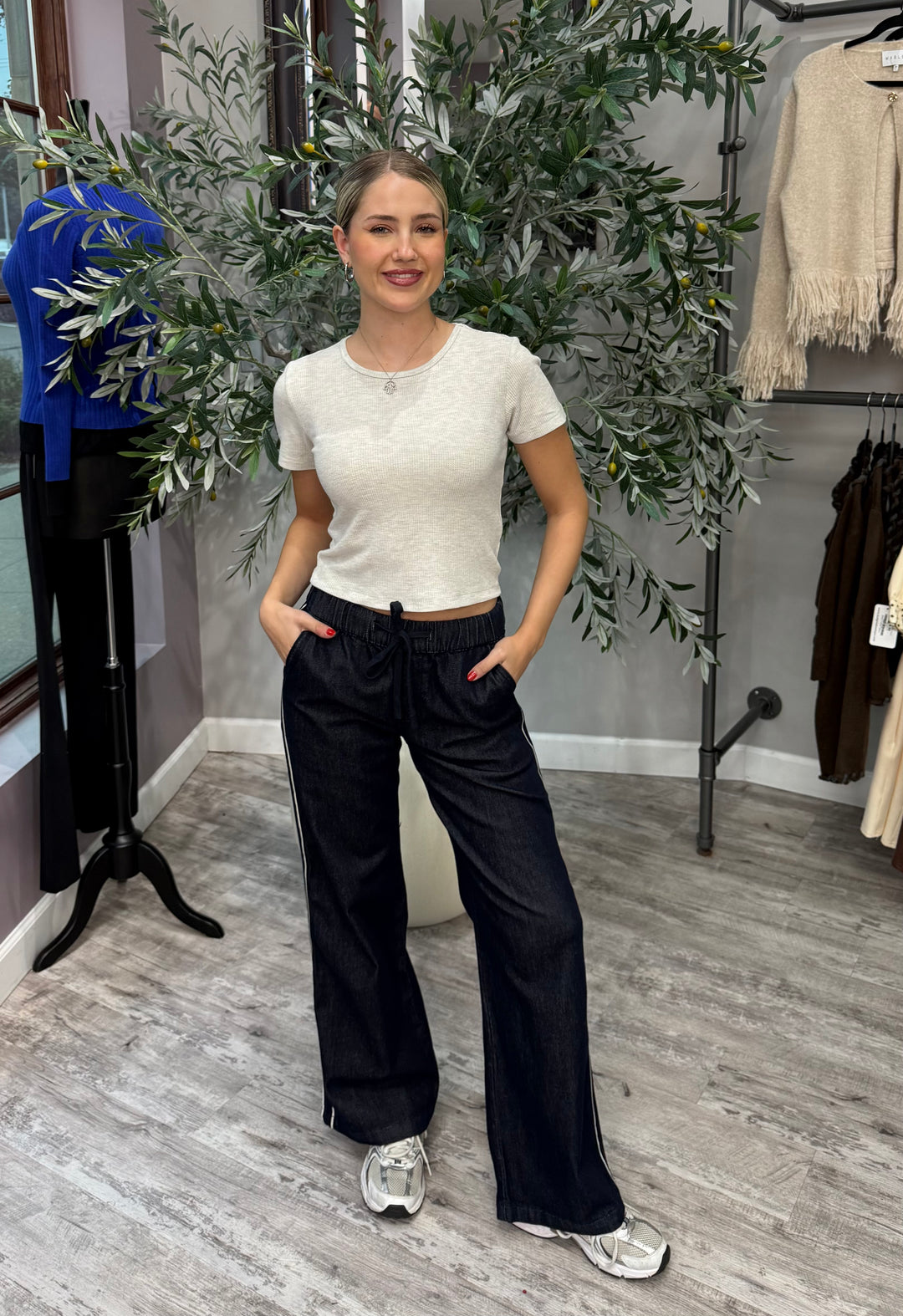 Sloane Side Striped Denim