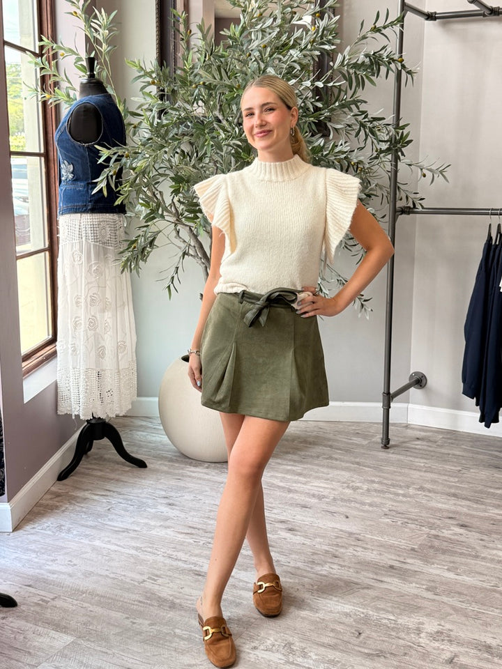 Suede Season Wrap Skirt