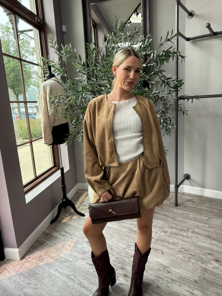 Mocha Muse Suede Jacket