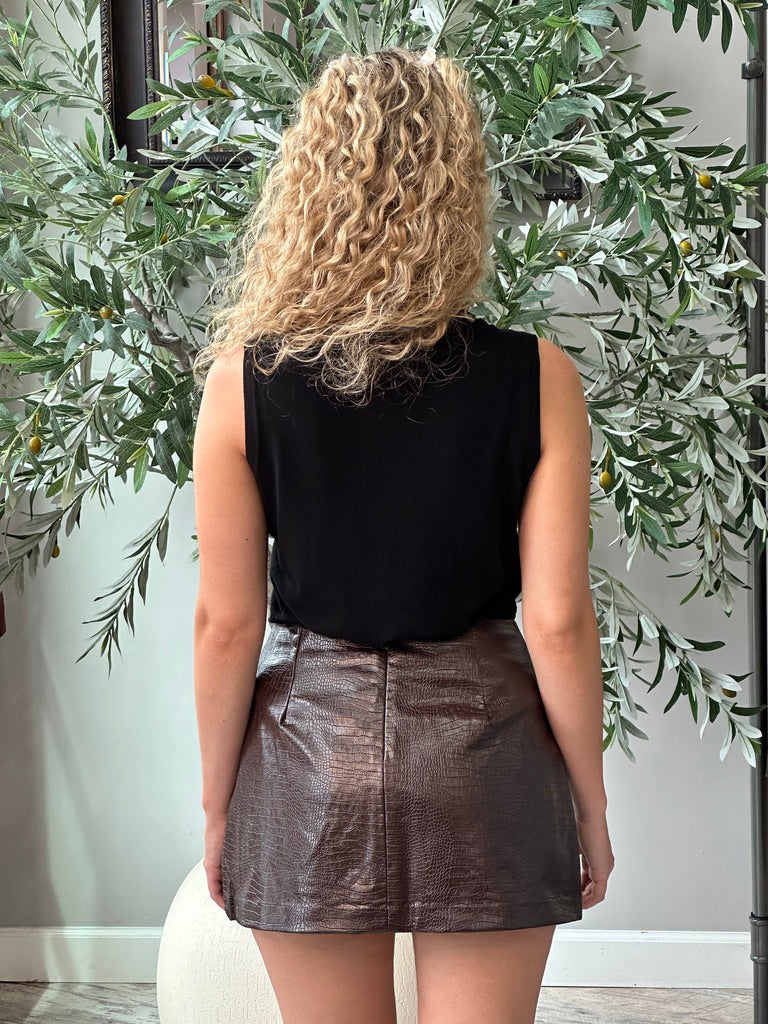Cocoa Croc Skort