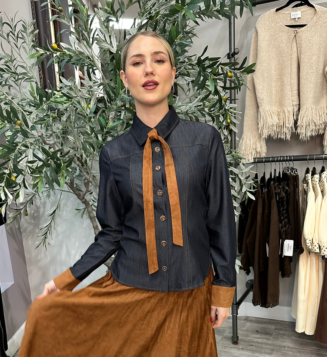 Cheyenne Tie-Neck Shirt